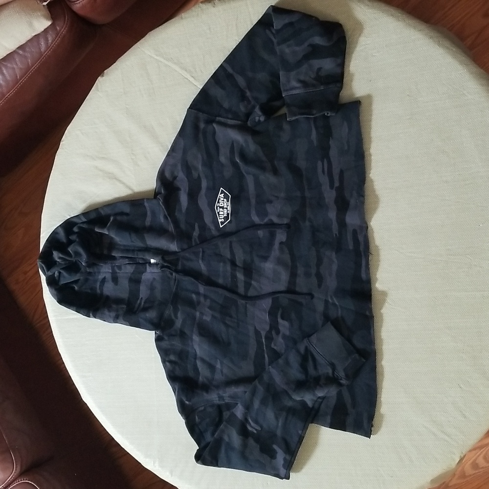 Surf Diva Raw Edged Cropped Hoody